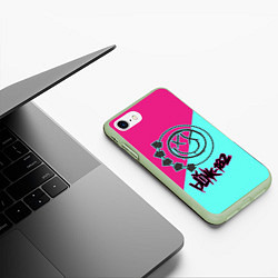 Чехол iPhone 7/8 матовый Blink-182 цвета 3D-салатовый — фото 2
