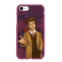 Чехол iPhone 7/8 матовый Доктор романтик, цвет: 3D-малиновый
