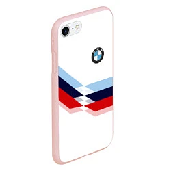 Чехол iPhone 7/8 матовый BMW БМВ WHITE, цвет: 3D-светло-розовый — фото 2