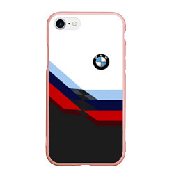 Чехол iPhone 7/8 матовый BMW M SPORT, цвет: 3D-светло-розовый