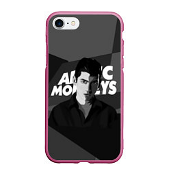 Чехол iPhone 7/8 матовый Солист Arctic Monkeys, цвет: 3D-малиновый