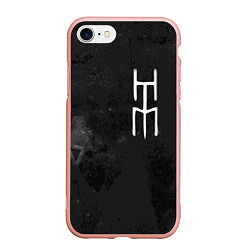 Чехол iPhone 7/8 матовый HIM, цвет: 3D-светло-розовый
