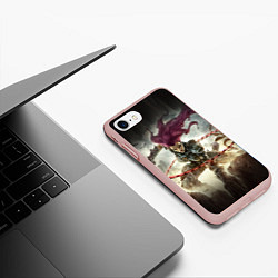 Чехол iPhone 7/8 матовый Darksiders Warrior, цвет: 3D-светло-розовый — фото 2