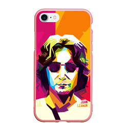 Чехол iPhone 7/8 матовый Джон Леннон: фан-арт, цвет: 3D-баблгам