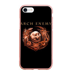 Чехол iPhone 7/8 матовый Arch Enemy: Kingdom, цвет: 3D-светло-розовый