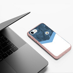 Чехол iPhone 7/8 матовый Manchester City FC: Sport, цвет: 3D-светло-розовый — фото 2