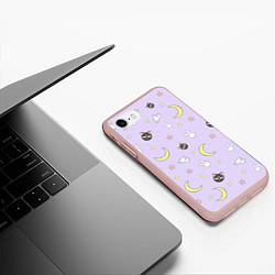 Чехол iPhone 7/8 матовый Сейлор Мур, цвет: 3D-светло-розовый — фото 2