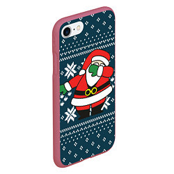 Чехол iPhone 7/8 матовый Дед Мороз DAB, цвет: 3D-малиновый — фото 2