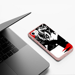 Чехол iPhone 7/8 матовый Persona 5, цвет: 3D-светло-розовый — фото 2