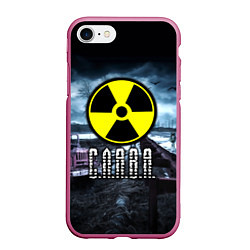 Чехол iPhone 7/8 матовый S.T.A.L.K.E.R: Слава, цвет: 3D-малиновый