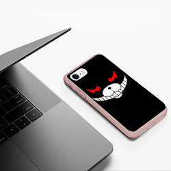 Чехол iPhone 7/8 матовый Monokuma Black, цвет: 3D-светло-розовый — фото 2