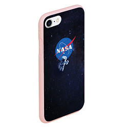 Чехол iPhone 7/8 матовый NASA: Hello World, цвет: 3D-светло-розовый — фото 2
