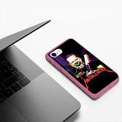 Чехол iPhone 7/8 матовый Metallica: James Alan Hatfield, цвет: 3D-малиновый — фото 2