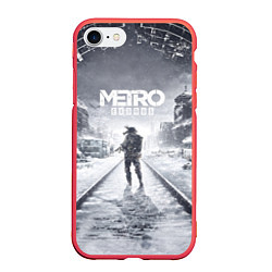 Чехол iPhone 7/8 матовый Metro Exodus, цвет: 3D-красный