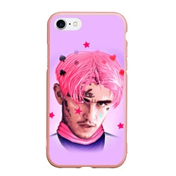 Чехол iPhone 7/8 матовый Lil Peep: Pink Edition