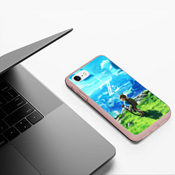 Чехол iPhone 7/8 матовый Z-Link, цвет: 3D-светло-розовый — фото 2
