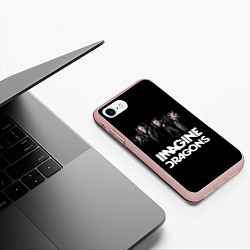 Чехол iPhone 7/8 матовый Imagine Dragons: Boy Band, цвет: 3D-светло-розовый — фото 2
