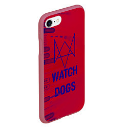Чехол iPhone 7/8 матовый Watch Dogs: Hacker Collection, цвет: 3D-малиновый — фото 2
