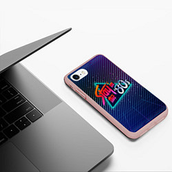 Чехол iPhone 7/8 матовый Stay in the 80s, цвет: 3D-светло-розовый — фото 2