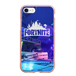 Чехол iPhone 7/8 матовый Fortnite Studio, цвет: 3D-светло-розовый