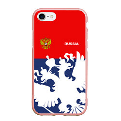 Чехол iPhone 7/8 матовый Russian Style, цвет: 3D-светло-розовый