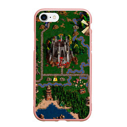 Чехол iPhone 7/8 матовый Heroes III: Map, цвет: 3D-светло-розовый