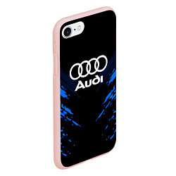 Чехол iPhone 7/8 матовый Audi: Blue Anger, цвет: 3D-светло-розовый — фото 2