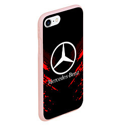 Чехол iPhone 7/8 матовый Mercedes-Benz: Red Anger, цвет: 3D-светло-розовый — фото 2