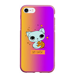 Чехол iPhone 7/8 матовый So cutte, цвет: 3D-малиновый