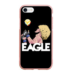 Чехол iPhone 7/8 матовый Eagle Khabib, цвет: 3D-светло-розовый