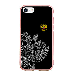 Чехол iPhone 7/8 матовый Russia: Black Edition