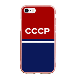 Чехол iPhone 7/8 матовый СССР: Спортсмен, цвет: 3D-светло-розовый