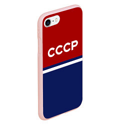 Чехол iPhone 7/8 матовый СССР: Спортсмен, цвет: 3D-светло-розовый — фото 2