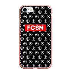 Чехол iPhone 7/8 матовый FCSM Supreme, цвет: 3D-светло-розовый
