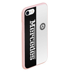 Чехол iPhone 7/8 матовый Mercedes B&W, цвет: 3D-светло-розовый — фото 2