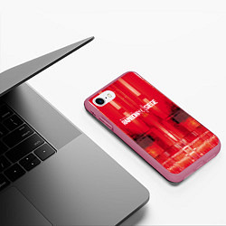 Чехол iPhone 7/8 матовый R6S: Red Back, цвет: 3D-малиновый — фото 2