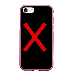 Чехол iPhone 7/8 матовый MONSTA X 7, цвет: 3D-малиновый