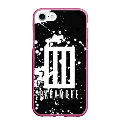 Чехол iPhone 7/8 матовый Paramore: Black & White, цвет: 3D-малиновый