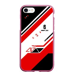 Чехол iPhone 7/8 матовый R6S: Asimov Red Style, цвет: 3D-малиновый