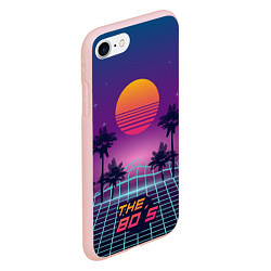 Чехол iPhone 7/8 матовый The 80s Beach, цвет: 3D-светло-розовый — фото 2