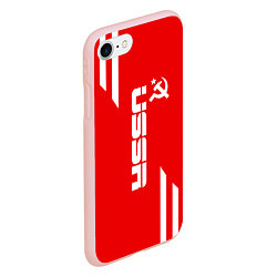 Чехол iPhone 7/8 матовый USSR: Red Sport, цвет: 3D-светло-розовый — фото 2