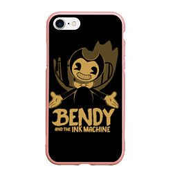 Чехол iPhone 7/8 матовый Bendy And the ink machine, цвет: 3D-светло-розовый