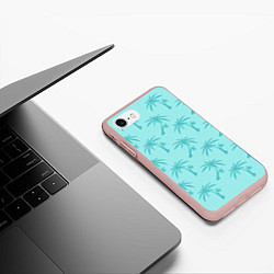 Чехол iPhone 7/8 матовый GTA VC: Blue Palms, цвет: 3D-светло-розовый — фото 2