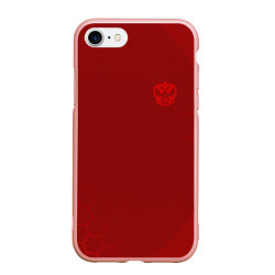 Чехол iPhone 7/8 матовый Russia 2022 Red Mashine, цвет: 3D-светло-розовый