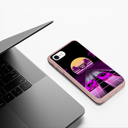 Чехол iPhone 7/8 матовый Digital Race, цвет: 3D-светло-розовый — фото 2