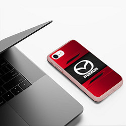 Чехол iPhone 7/8 матовый Mazda Sport, цвет: 3D-светло-розовый — фото 2