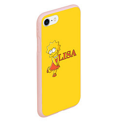 Чехол iPhone 7/8 матовый Lisa Simpson, цвет: 3D-светло-розовый — фото 2