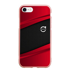 Чехол iPhone 7/8 матовый Volvo: Red Sport, цвет: 3D-светло-розовый