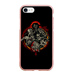 Чехол iPhone 7/8 матовый Berserk Devils, цвет: 3D-светло-розовый