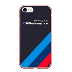 Чехол iPhone 7/8 матовый BMW M Performance, цвет: 3D-светло-розовый